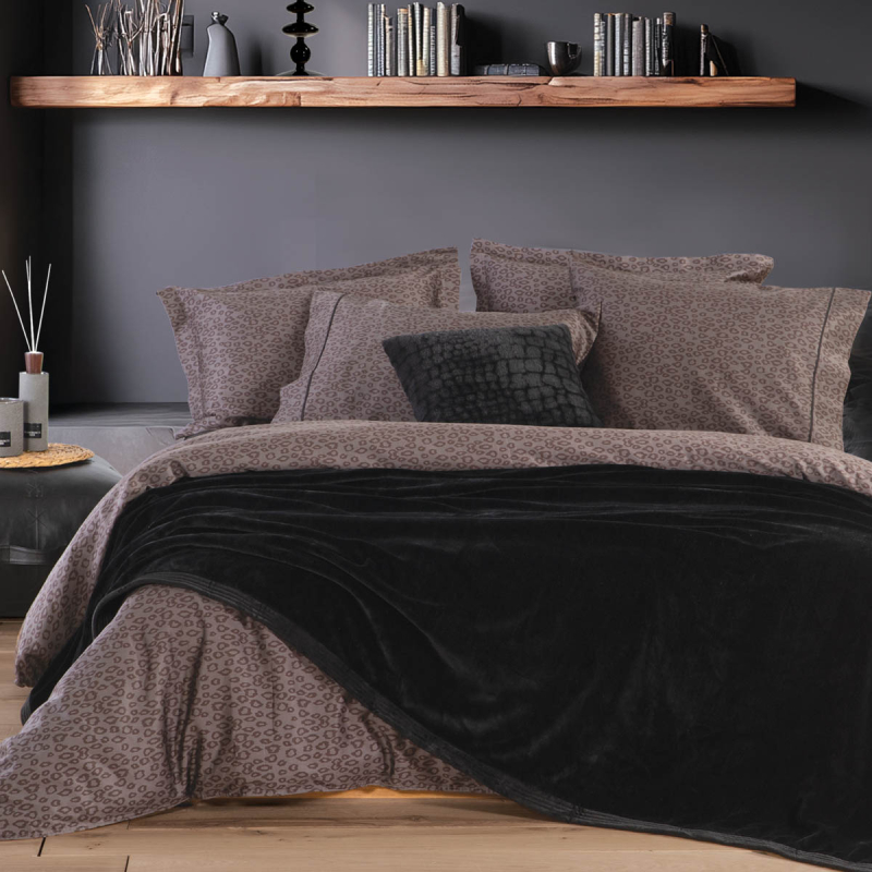 Κουβέρτα Βελουτέ Υπέρδιπλη (230x240) Nef-Nef Homeware Elements Velosso Black