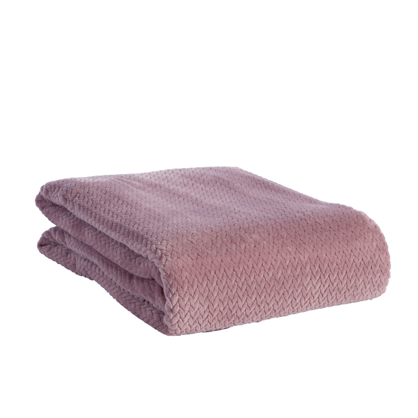 Κουβέρτα Fleece Υπέρδιπλη (220x240) Nef-Nef Homeware Worth Mauve