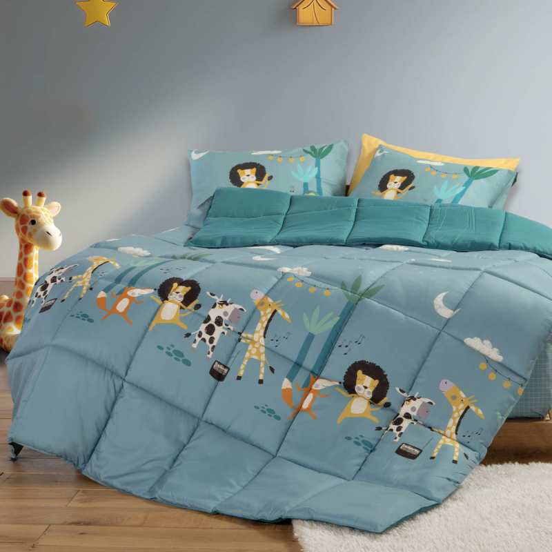 Πάπλωμα Μονό (160x220) 2 Όψεων Nef-Nef Homeware Junior Wild Dance