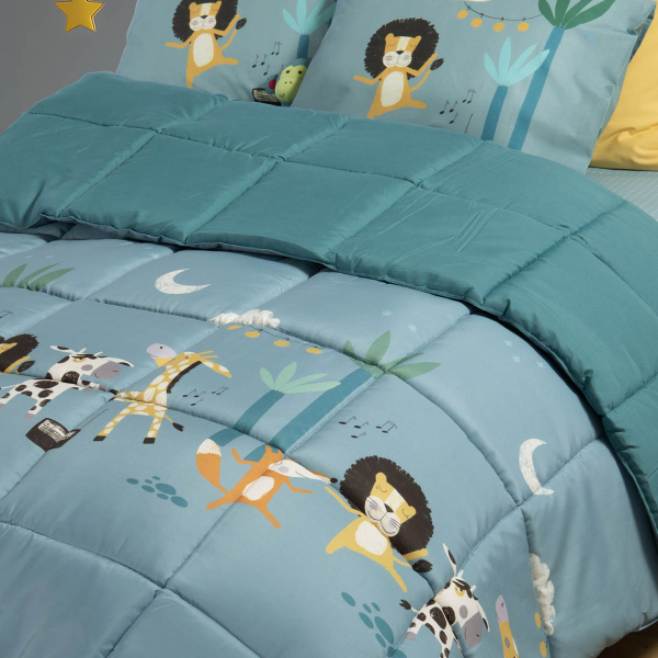 Πάπλωμα Μονό (160x220) 2 Όψεων Nef-Nef Homeware Junior Wild Dance