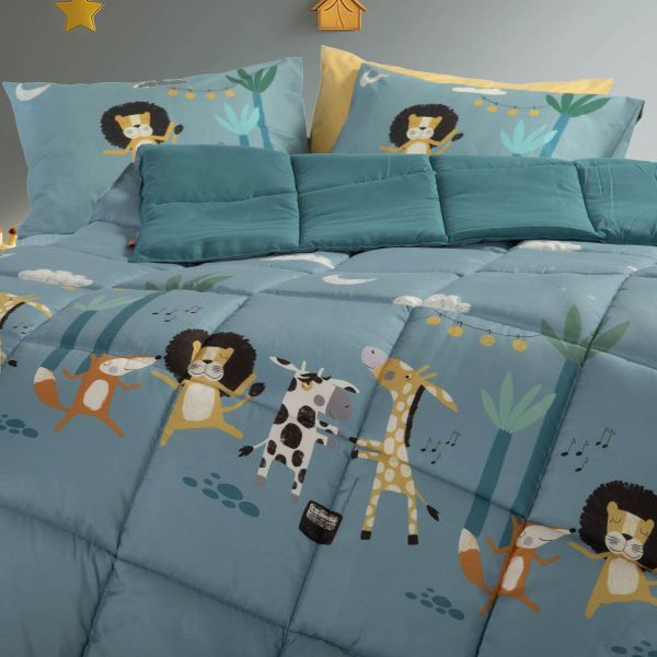 Πάπλωμα Μονό (160x220) 2 Όψεων Nef-Nef Homeware Junior Wild Dance