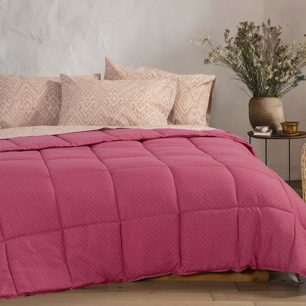 Πάπλωμα Υπέρδιπλο (220x240) 2 Όψεων Nef-Nef Homeware Colorfull Sangria