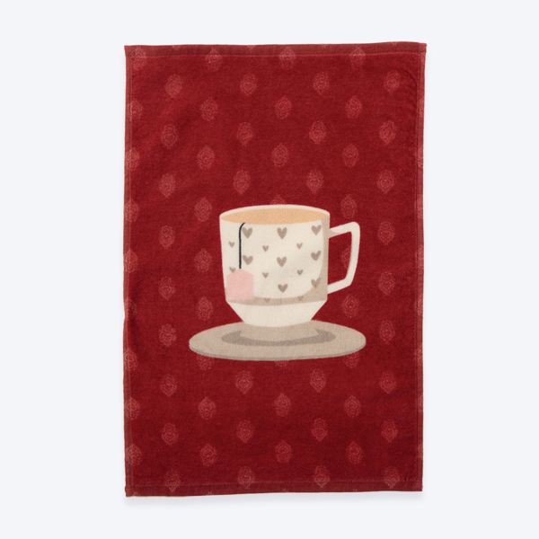 Πετσέτα Κουζίνας (40x60) Nef-Nef Homeware Cup Of Tea Bordo