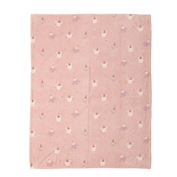 Κουβέρτα Fleece Αγκαλιάς (75x100) Nef-Nef Homeware Baby Special Party Pink