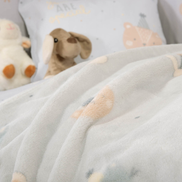 Κουβέρτα Fleece Κούνιας (110x150) Nef-Nef Homeware Baby Special Party Blue