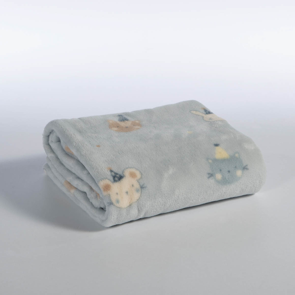 Κουβέρτα Fleece Κούνιας (110x150) Nef-Nef Homeware Baby Special Party Blue
