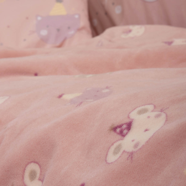 Κουβέρτα Fleece Κούνιας (110x150) Nef-Nef Homeware Baby Special Party Pink
