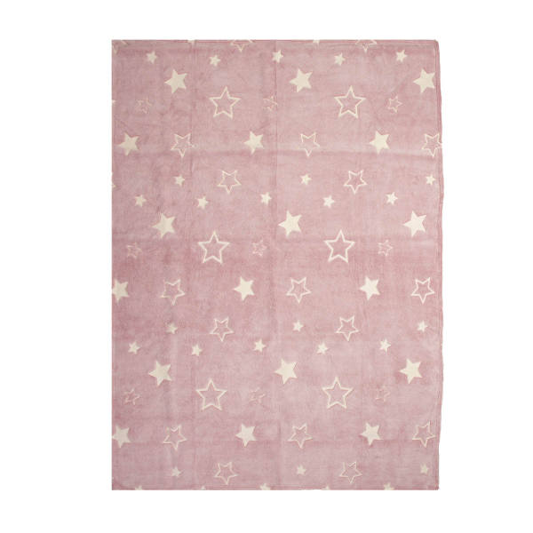 Φωσφοριζέ Κουβέρτα Fleece Κούνιας (110x150) Nef-Nef Homeware Junior Starlight Pink
