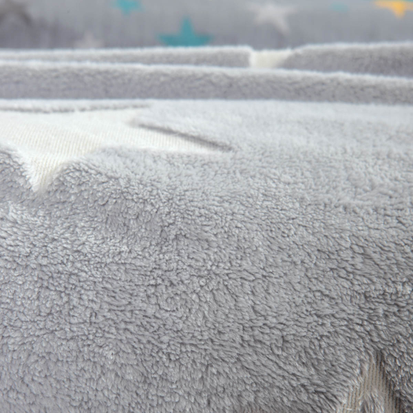 Φωσφοριζέ Κουβέρτα Fleece Μονή (160x220) Nef-Nef Homeware Junior Starlight Grey