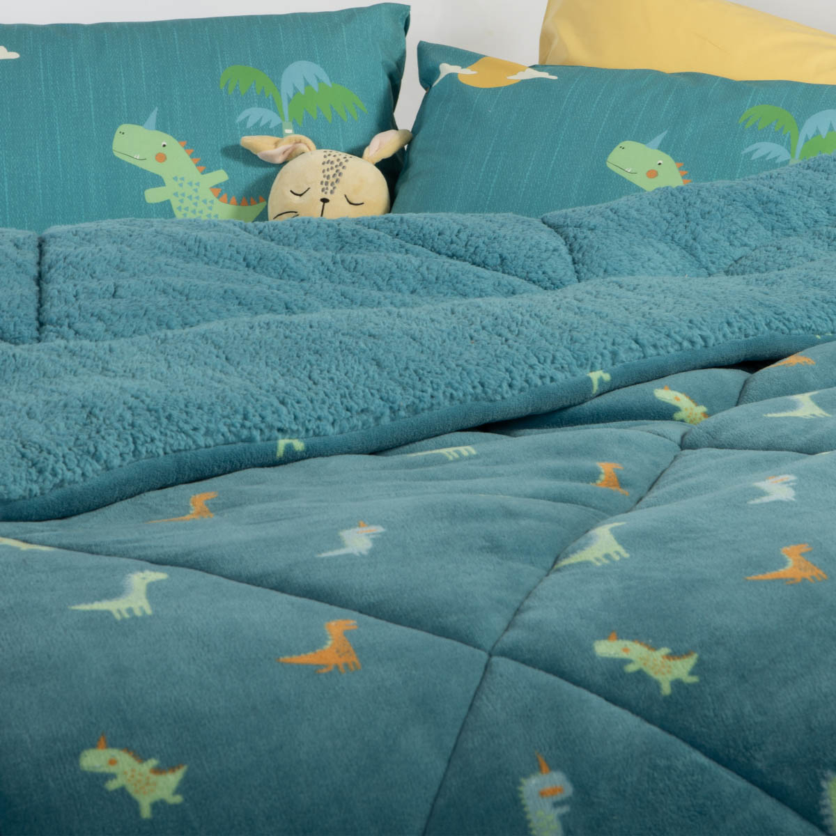 Κουβερτοπάπλωμα Μονό (160X220) Nef-Nef Homeware Junior Dinos On Wheels Home Παιδικά Λευκά Είδη Παπλώματα Spitishop