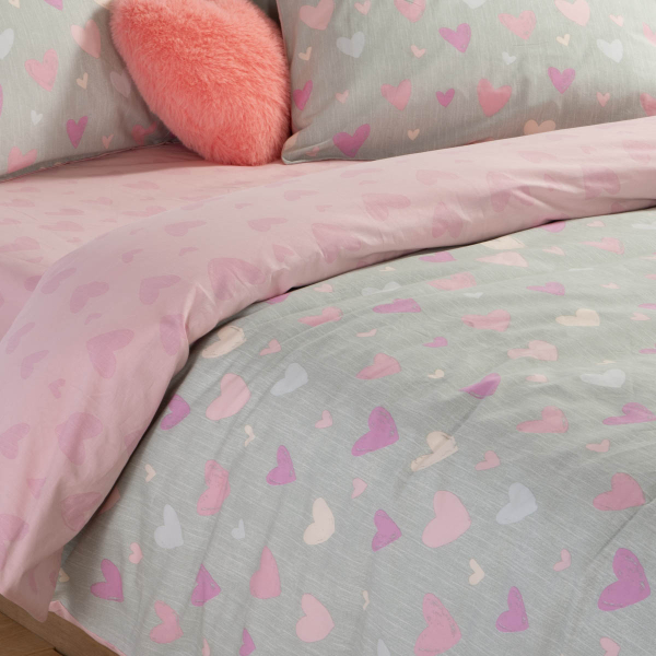 Σεντόνια Μονά (170x260) Nef-Nef Homeware Junior Hearts Attack