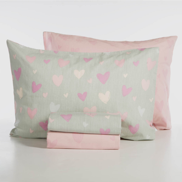 Σεντόνια Μονά (170x260) Nef-Nef Homeware Junior Hearts Attack