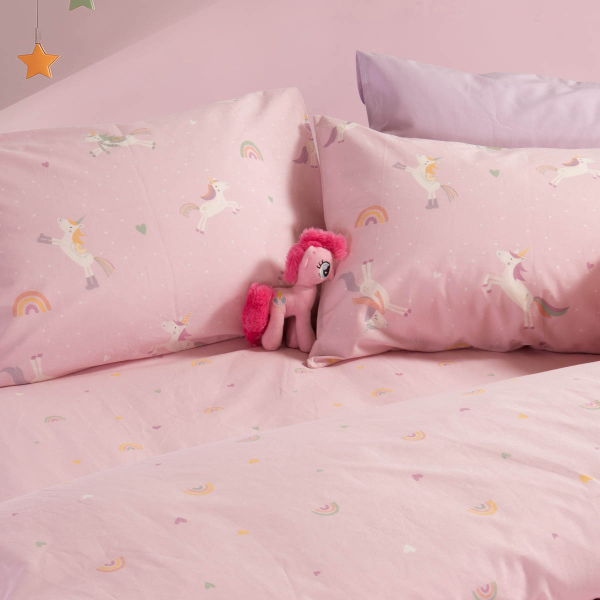 Σεντόνια Μονά (170x260) Nef-Nef Homeware Junior Unicorns Style