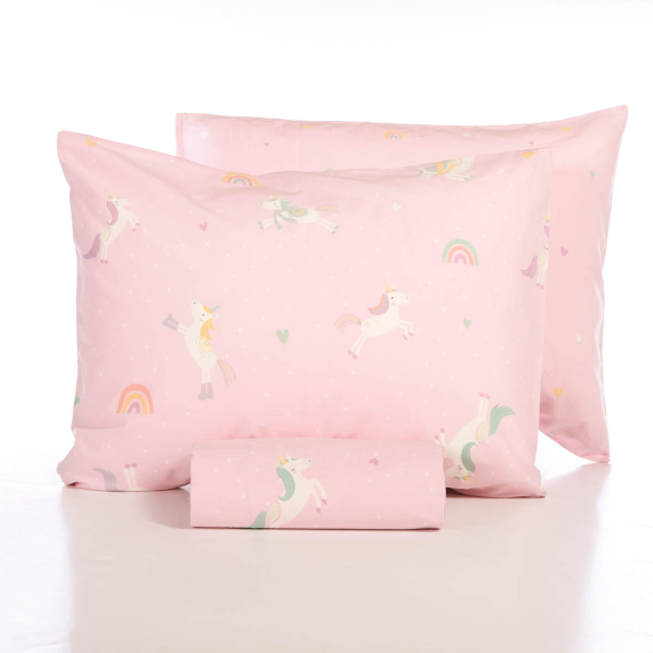 Παπλωματοθήκη Μονή (Σετ 160x240) 2 Όψεων Nef-Nef Homeware Junior Unicorns Style