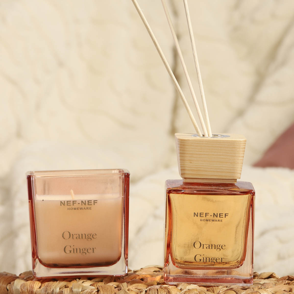 Αρωματικό Χώρου 200Ml με Στικς Nef-Nef Homeware Orange Ginger Home Διακόσμηση Αρωματικά - Diffuser Spitishop