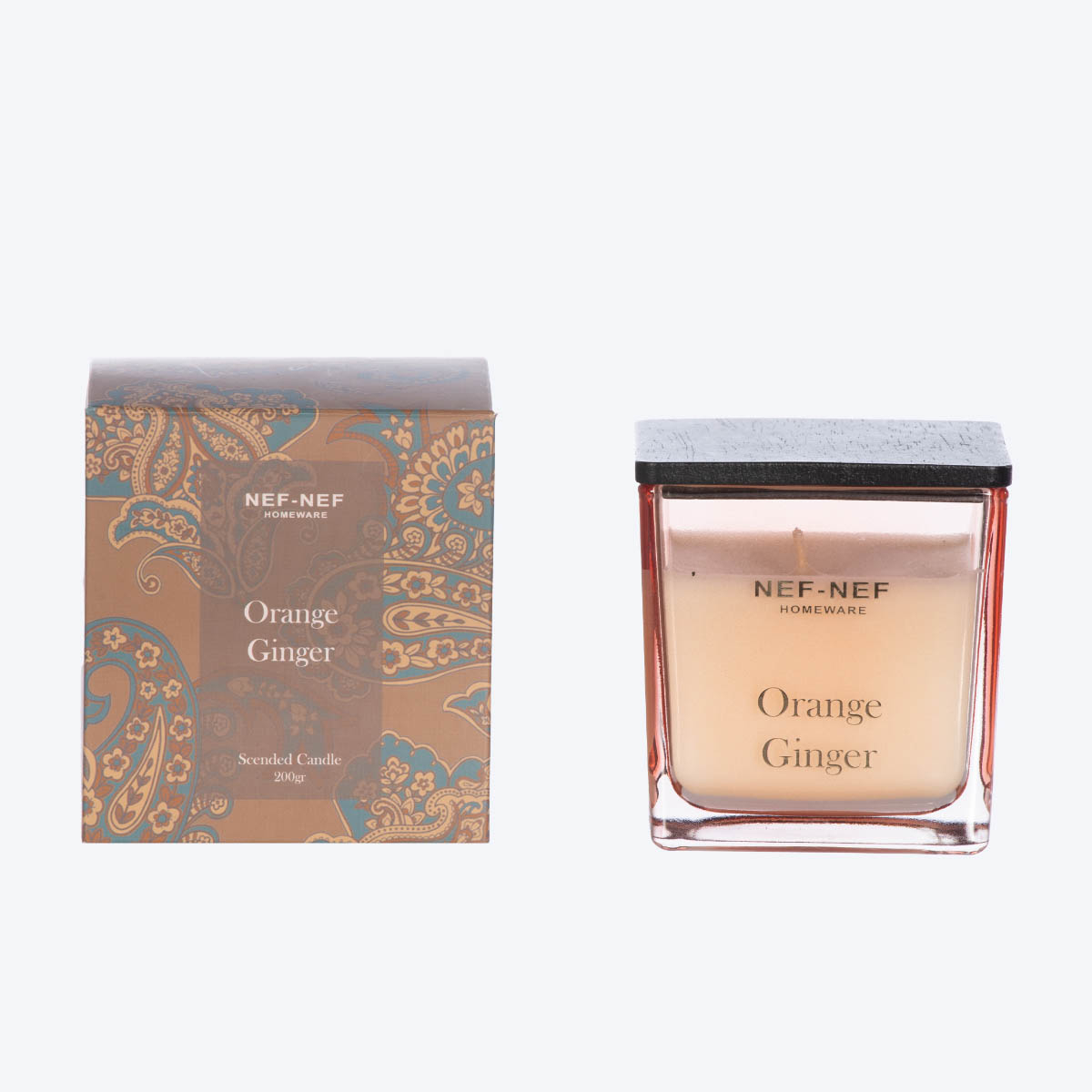 Κερί Αρωματικό 200Gr Nef-Nef Homeware Orange Ginger Home Διακόσμηση Αρωματικά Χώρου - Diffuser Spitishop
