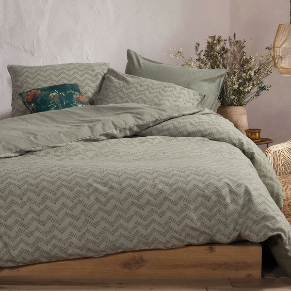 Φανελένια Σεντόνια Υπέρδιπλα (Σετ) Nef-Nef Homeware Flannel Otrando Green