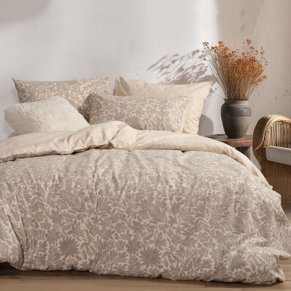 Φανελένια Σεντόνια Μονά (Σετ) Nef-Nef Homeware Flannel Issual Grey