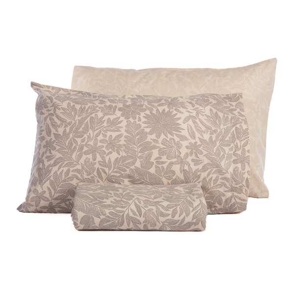 Φανελένια Παπλωματοθήκη Μονή (Σετ 160x230) 2 Όψεων Nef-Nef Homeware Flannel Issual Grey