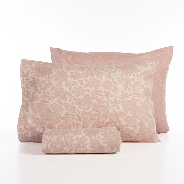 Φανελένια Παπλωματοθήκη Μονή (Σετ 160x230) 2 Όψεων Nef-Nef Homeware Flannel Issual Pink