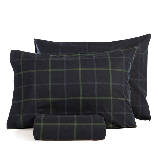 Φανελένια Παπλωματοθήκη Υπέρδιπλη (Σετ 230x240) 2 Όψεων Nef-Nef Homeware Flannel Naiberg Denim