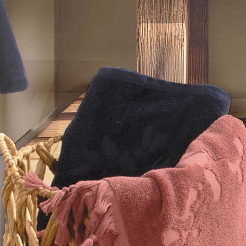 Πετσέτα Προσώπου (50x90) Nef-Nef Homeware Premium Vania Blue/Black 550gsm