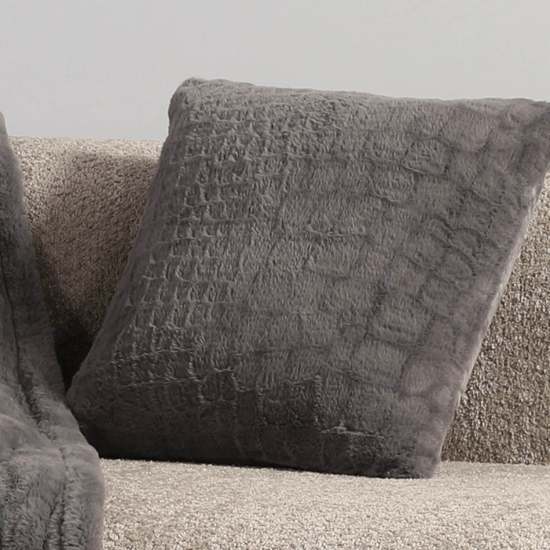 Διακοσμητικό Μαξιλάρι Γούνινο (45x45) Nef-Nef Homeware Mentor Grey