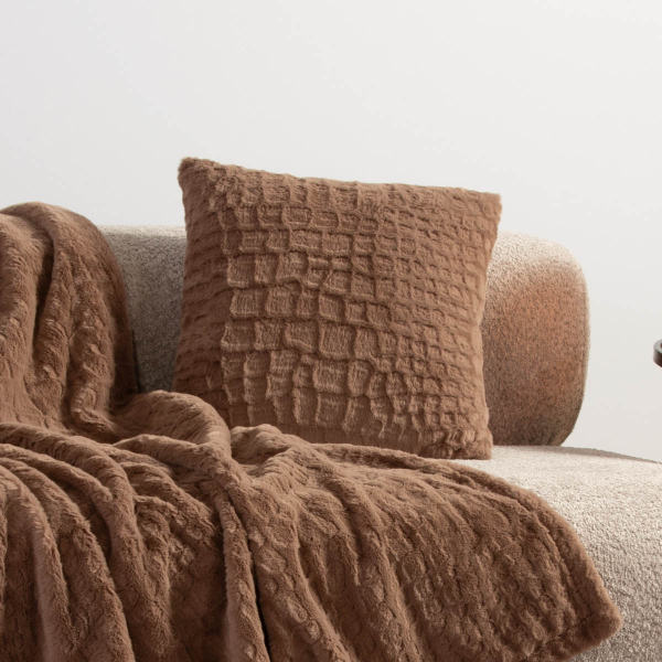 Διακοσμητικό Μαξιλάρι Γούνινο (45x45) Nef-Nef Homeware Mentor Mocca