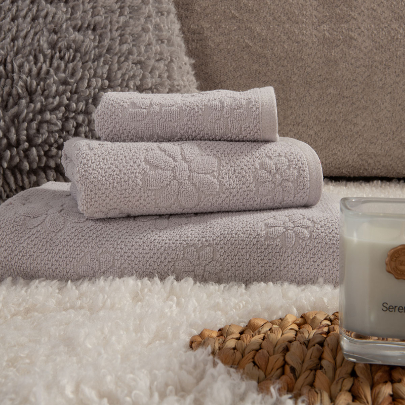 Πετσέτα Προσώπου (50x90) Nef-Nef Homeware Premium Margot Grey 550gsm