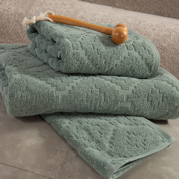 Πετσέτα Προσώπου (50x90) Nef-Nef Homeware Premium Romian Green 550gsm