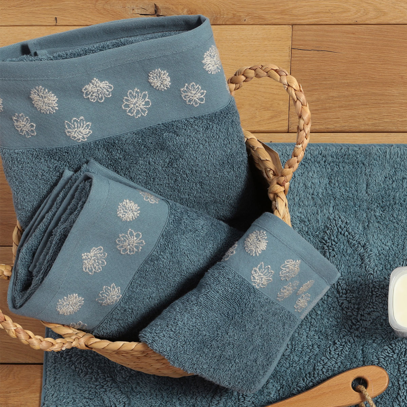 Πετσέτα Προσώπου (50x90) Nef-Nef Homeware Premium Anthem Smoke Blue 500gsm