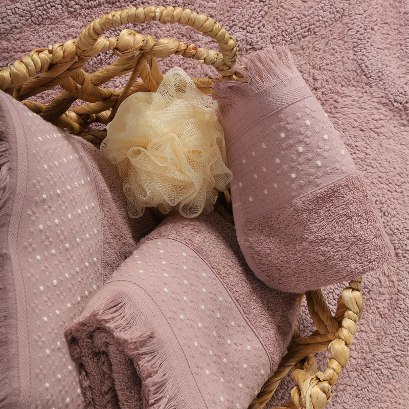 Πετσέτες Μπάνιου (Σετ 3τμχ) Nef-Nef Homeware Premium Zasmen Mauve 500gsm