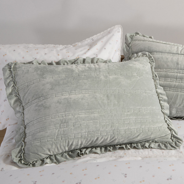 Ζεύγος Μαξιλαροθήκες (52x72) Nef-Nef Homeware Elements Sirion Mint Grey