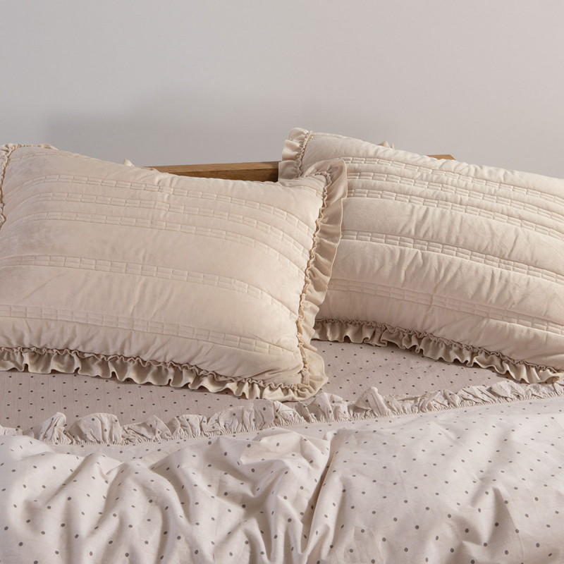 Ζεύγος Μαξιλαροθήκες (52x72) Nef-Nef Homeware Elements Sirion Ecru