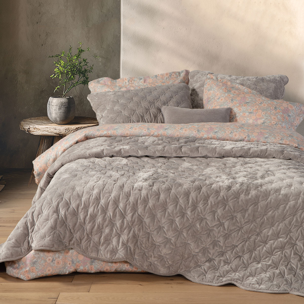 Λεπτό Πάπλωμα Βελουτέ Υπέρδιπλο (230x240) Nef-Nef Homeware Premium Priver Grey