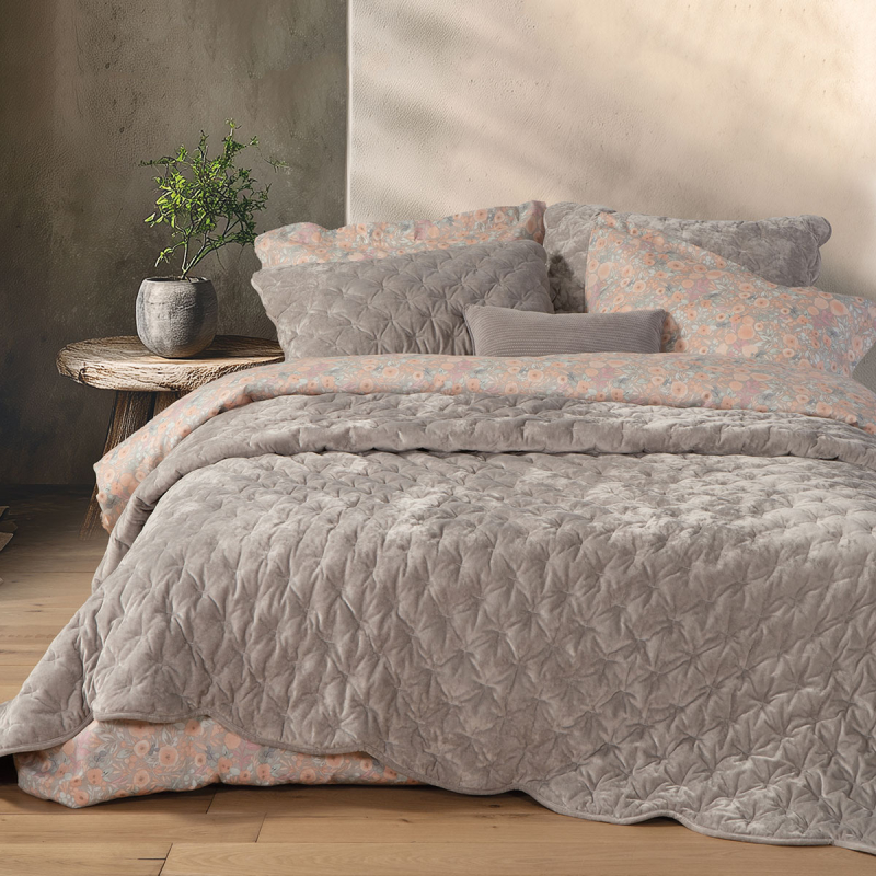 Λεπτό Πάπλωμα Βελουτέ Υπέρδιπλο (230x240) Nef-Nef Homeware Premium Priver Grey