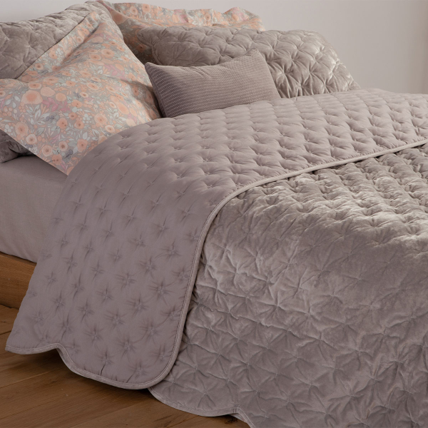 Λεπτό Πάπλωμα Βελουτέ Υπέρδιπλο (230x240) Nef-Nef Homeware Premium Priver Grey