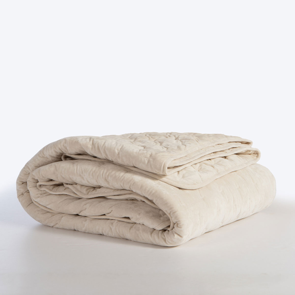 Λεπτό Πάπλωμα Βελουτέ Υπέρδιπλο (230x240) Nef-Nef Homeware Premium Priver Ecru