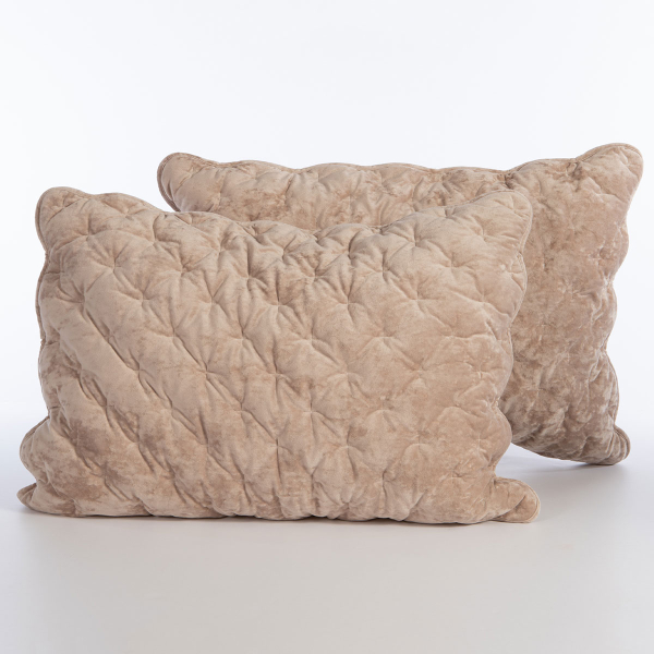 Ζεύγος Μαξιλαροθήκες (52x72) Nef-Nef Homeware Premium Priver Beige