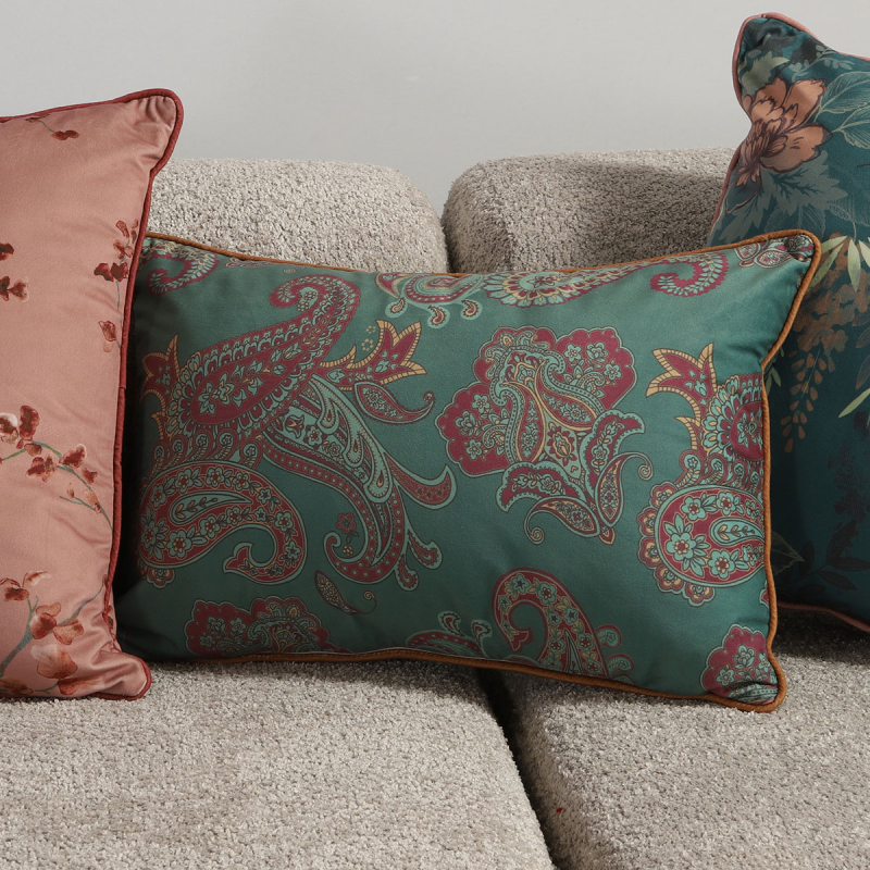 Διακοσμητικό Μαξιλάρι Βελουτέ (35x50) Nef-Nef Homeware Ladova Petrol