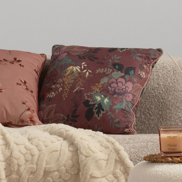 Διακοσμητικό Μαξιλάρι Βελουτέ (45x45) Nef-Nef Homeware Optasia Bordo