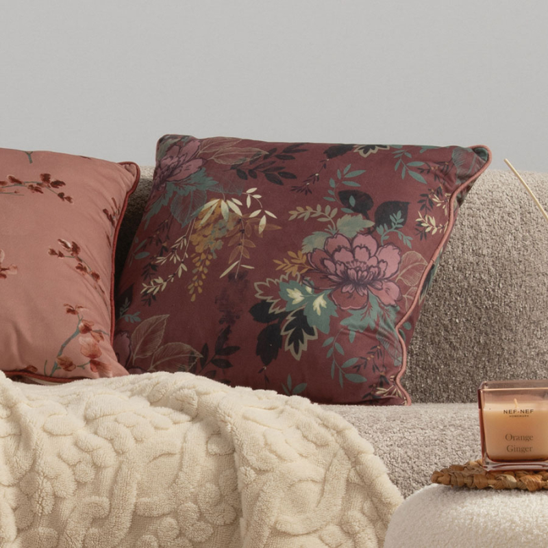 Διακοσμητικό Μαξιλάρι Βελουτέ (45x45) Nef-Nef Homeware Optasia Bordo