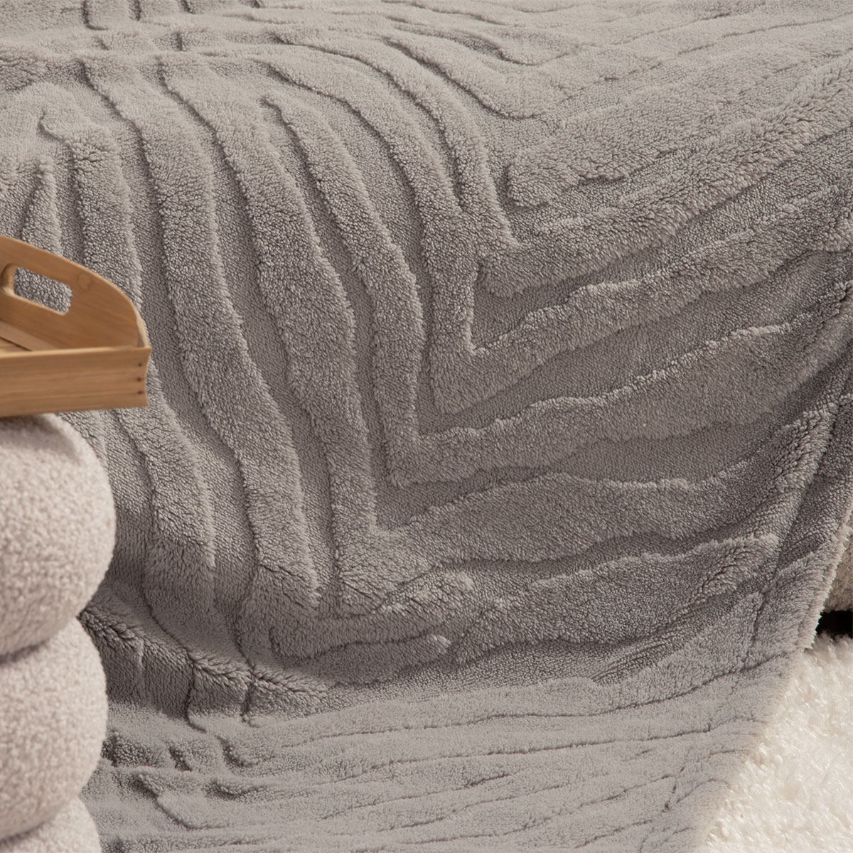 Κουβέρτα Καναπέ Fleece (130X180) Nef-Nef Homeware Berien Grey Home Λευκά Είδη Σαλονιού Κουβέρτες Spitishop