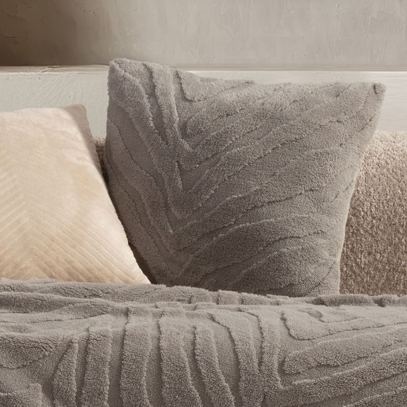 Διακοσμητικό Μαξιλάρι Fleece (45x45) Nef-Nef Homeware Berien Grey