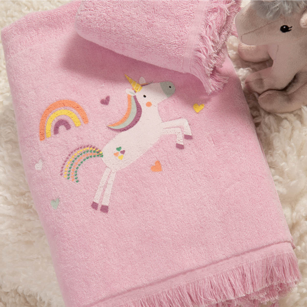 Βρεφικές Πετσέτες (Σετ 2τμχ) Nef-Nef Homeware Junior Unicorns Style 420gsm