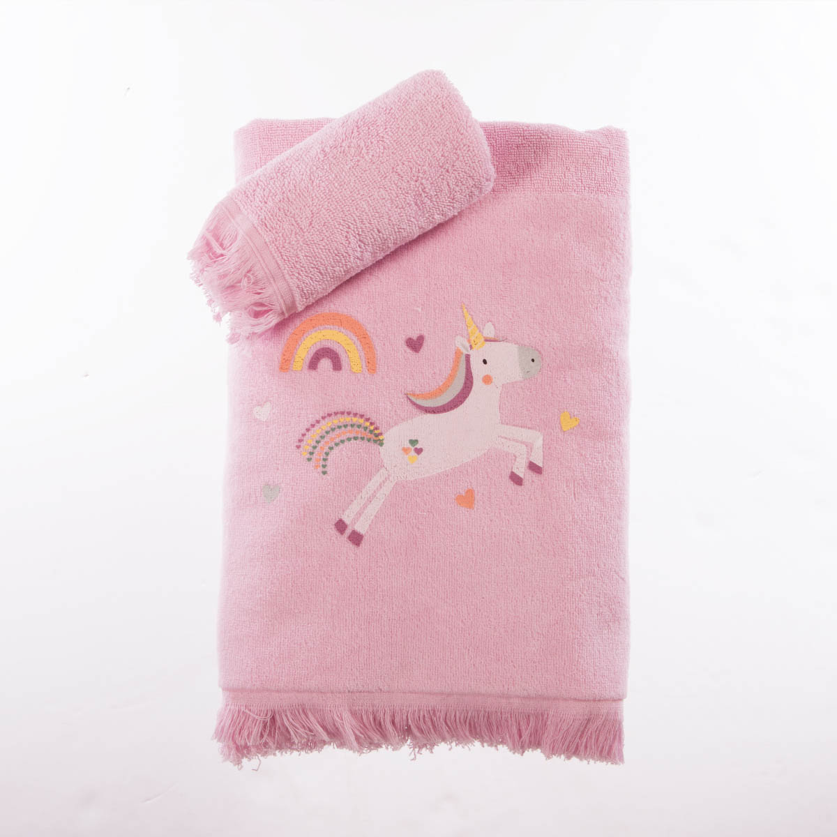 Παιδικές Πετσέτες (Σετ 2Τμχ) Nef-Nef Homeware Junior Unicorns Style 420Gsm Home Βρεφικά Προίκα Μωρού - Βρεφικές Spitishop
