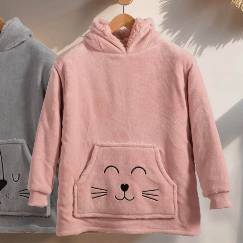 Fleece Φούτερ Με Sherpa Nef-Nef Homeware Junior Smiling Cat