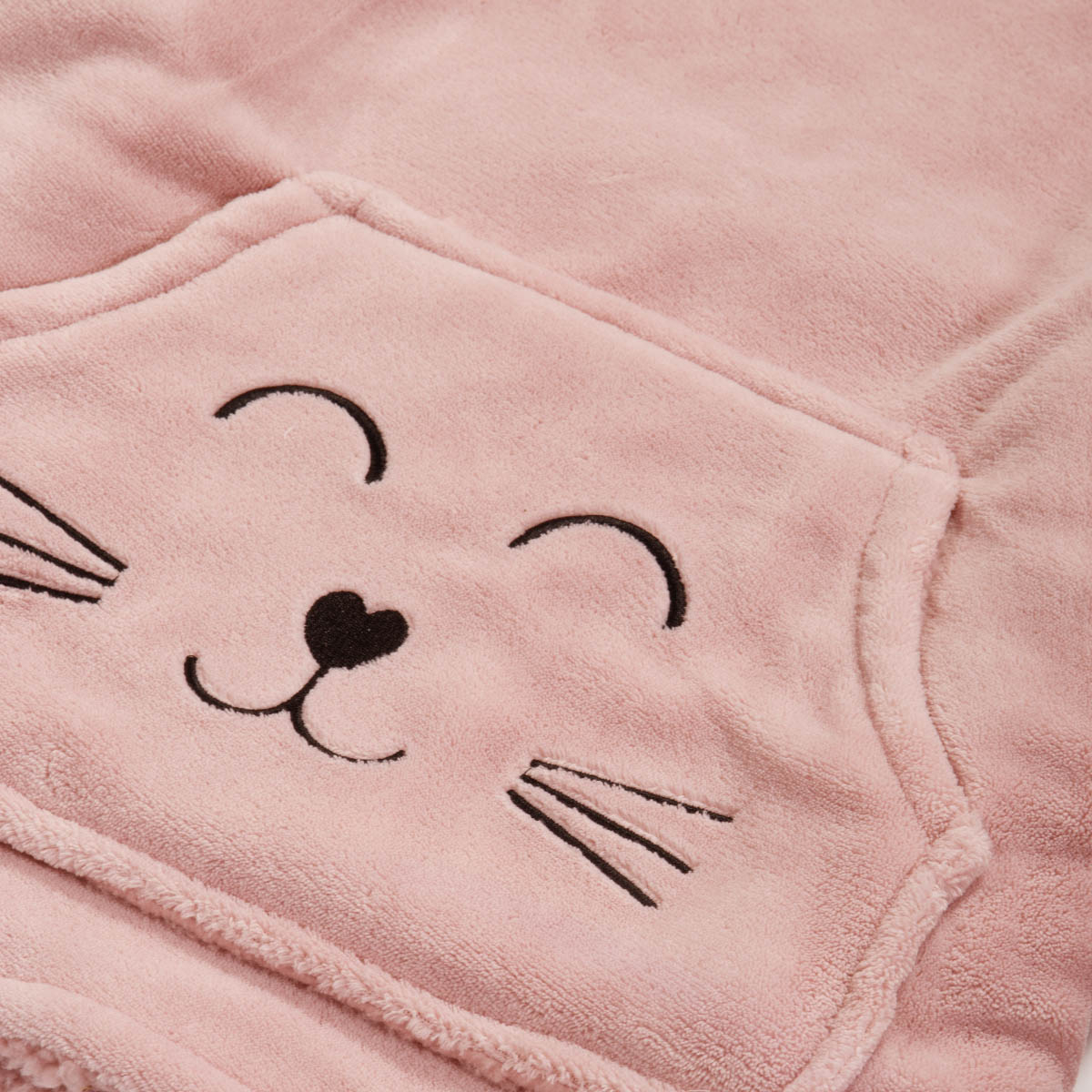 Fleece Φούτερ με Sherpa Nef-Nef Homeware Junior Smiling Cat 6--8 Ετών Home Ένδυση Παιδική - Βρεφική Σπιτιού Παιδικές Ρόμπες Spitishop
