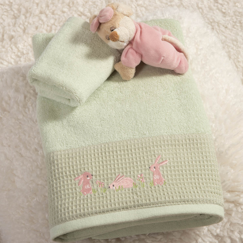 Βρεφικές Πετσέτες (Σετ 2τμχ) Nef-Nef Homeware Baby Country Bunny 420gsm