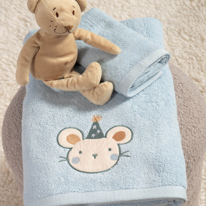 Βρεφικές Πετσέτες (Σετ 2τμχ) Nef-Nef Homeware Baby Special Party Blue 420gsm